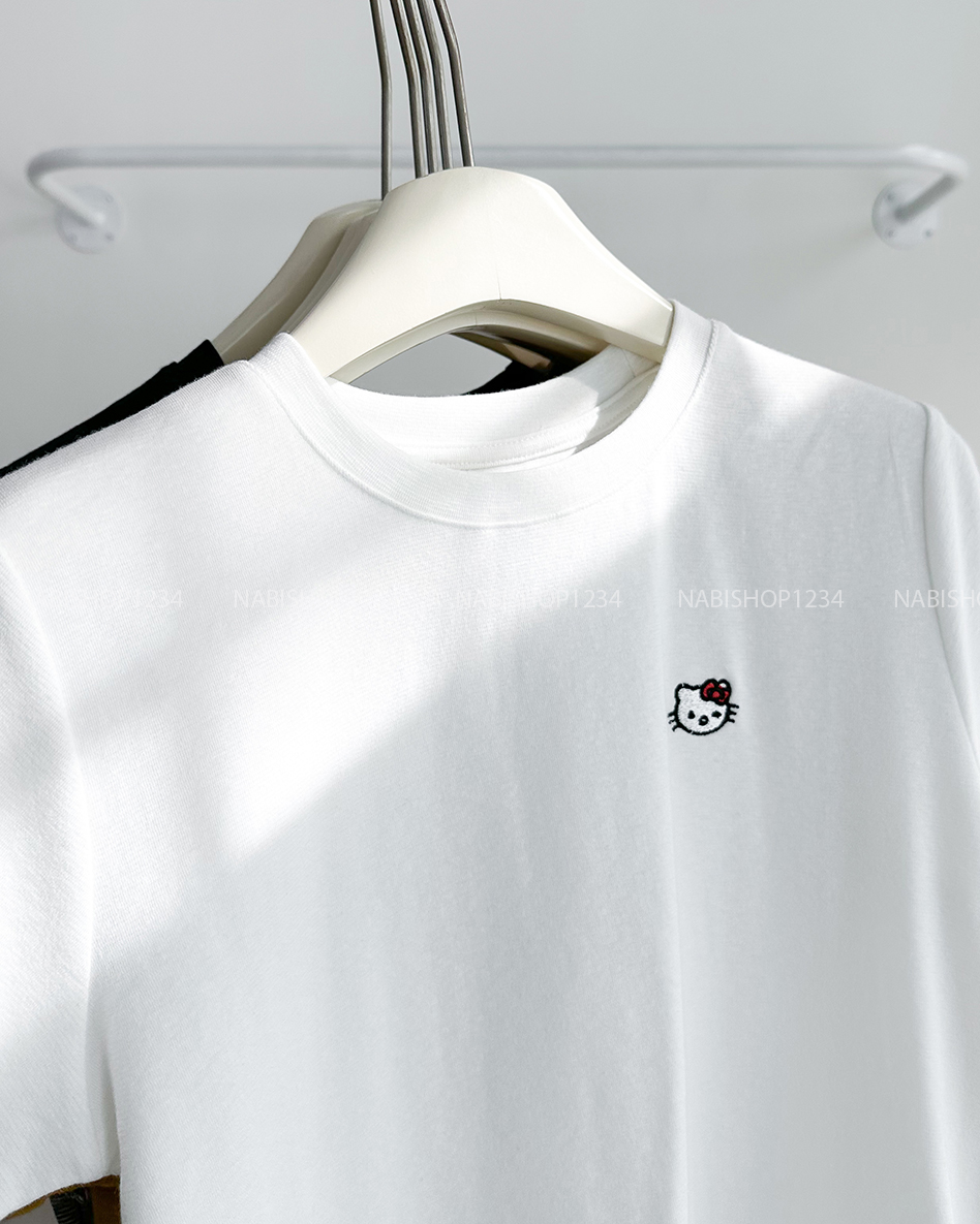 Áo Thun Số 306-D 653 BBT Thêu Mèo Kitty