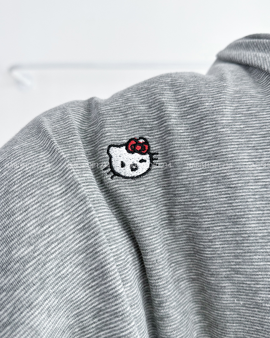Áo Thun Số 306-D 653 BBT Thêu Mèo Kitty