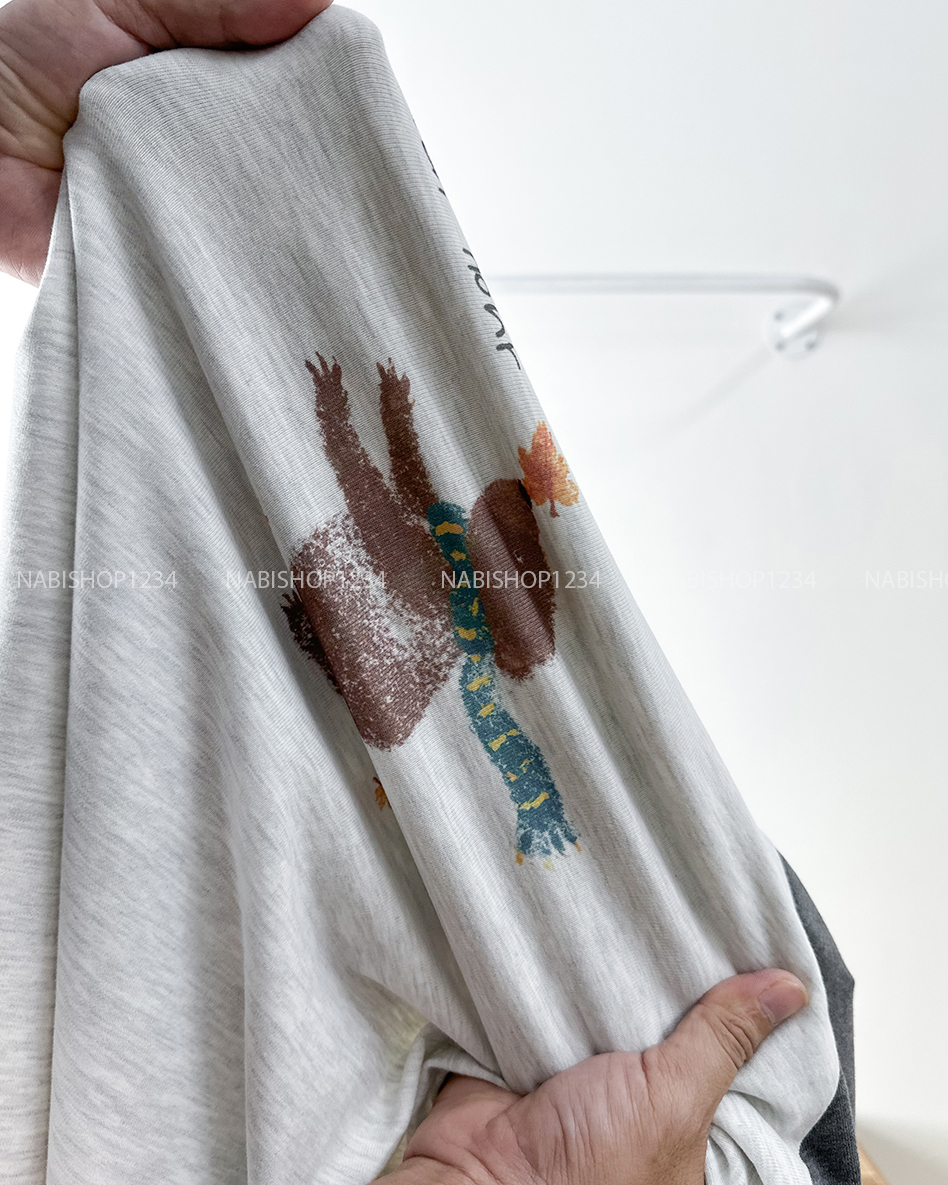 (G30K) Áo Thun Số 309-B Oversize TD Raglan Gấu