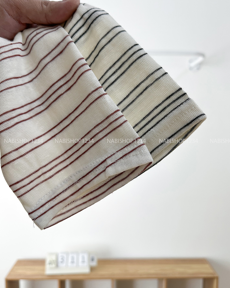 Áo Thun Số 311-B 648 TD Sọc 3 Cún