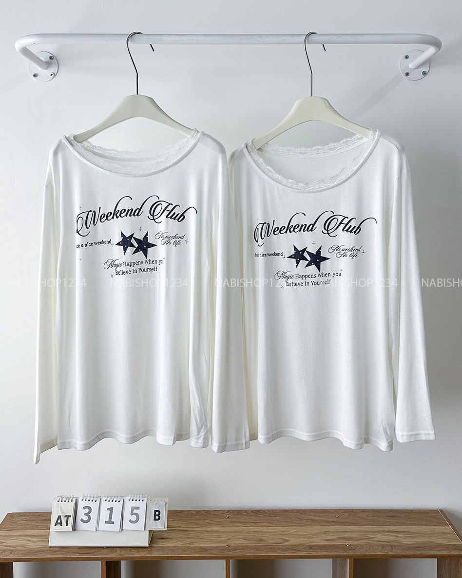 Áo Thun Số 315-B 7237 TD Lệch Vai Ren