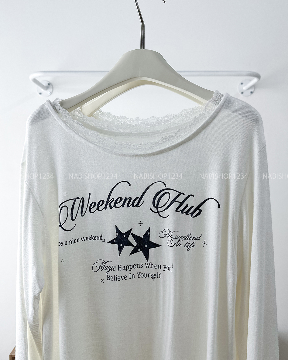 Áo Thun Số 315-B 7237 TD Lệch Vai Ren