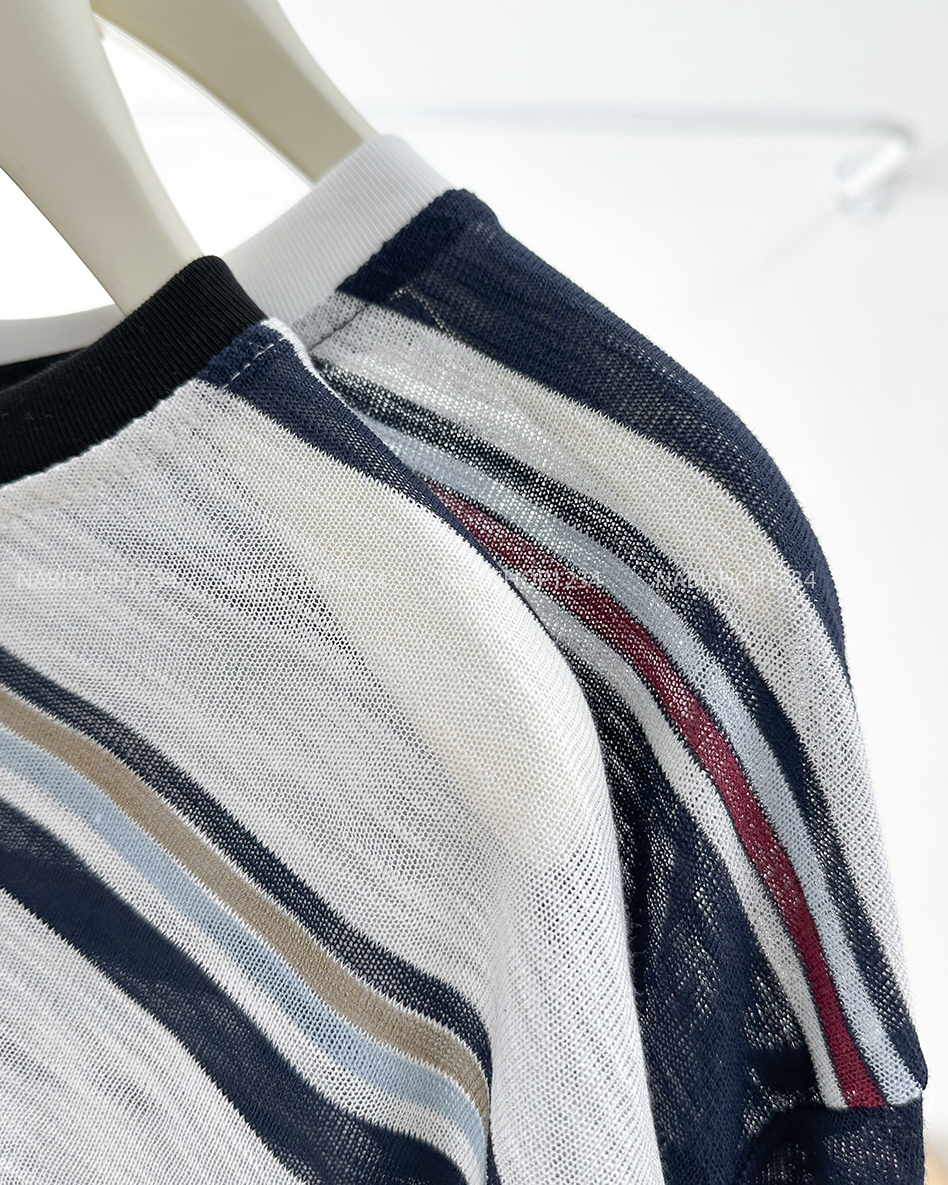 Áo Thun Số 316-B 6833 TD Oversize Sọc Màu