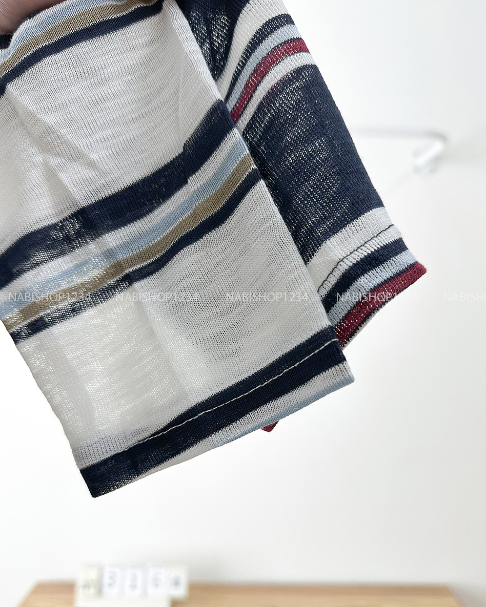 Áo Thun Số 316-B 6833 TD Oversize Sọc Màu