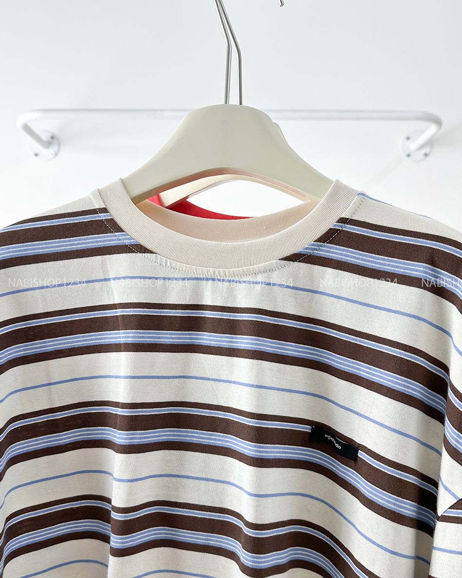 Áo Thun Số 317-B 7314 TD Oversize Sọc Tay Bo
