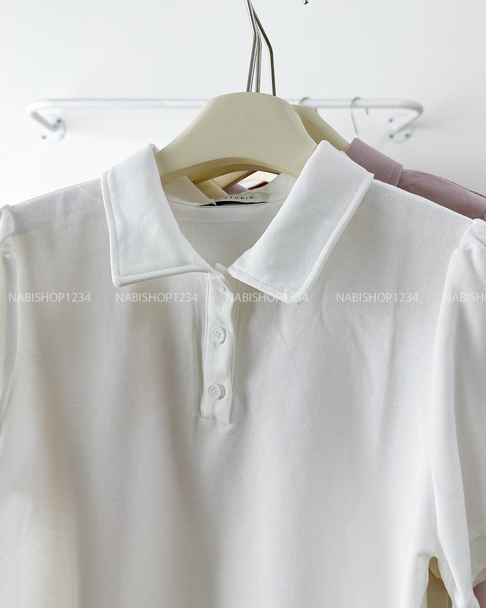Áo Thun Số 318-B 3571 Polo TN Nhún Vai Trơn