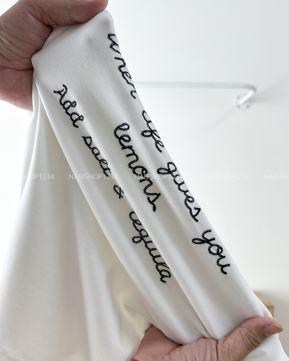 Áo Thun Số 321-B 650 TN Thêu Chữ