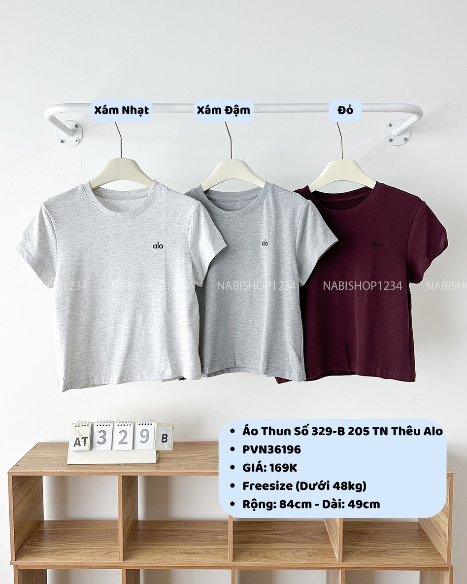 Áo Thun Số 329-B 205 TN Thêu Alo