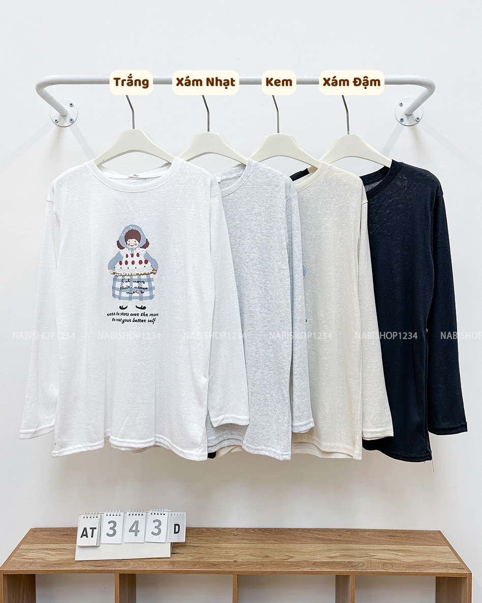 Áo Thun Số 343-D 223 TD Búp Bê Ngọc Trai