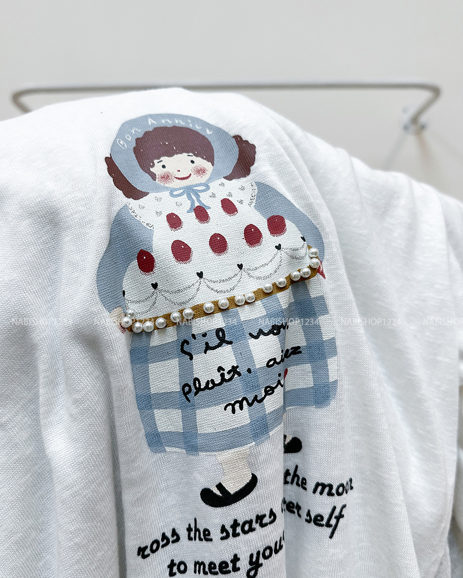 Áo Thun Số 343-D 223 TD Búp Bê Ngọc Trai