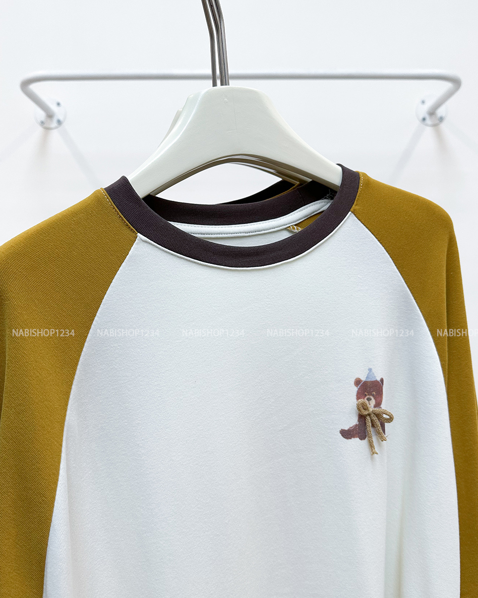 Áo Thun Số 344-D 2501 TD Raglan Gấu 2 Mặt