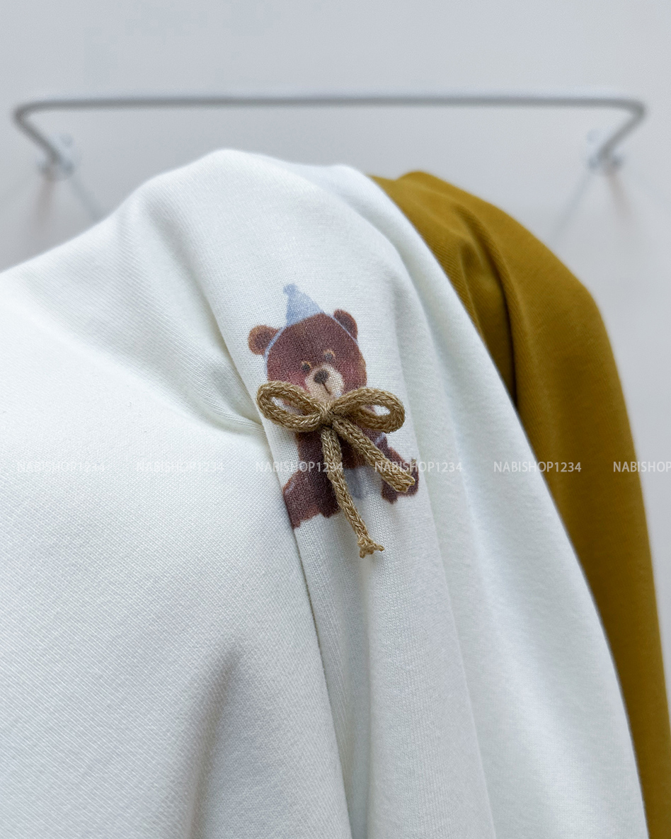 Áo Thun Số 344-D 2501 TD Raglan Gấu 2 Mặt