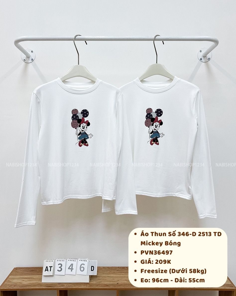 Áo Thun Số 346-D 2513 TD Mickey Bóng