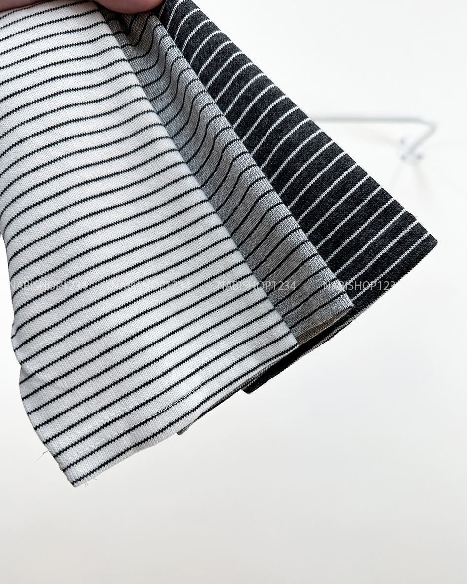 Áo Thun Số 349-M TD Cún Kẻ Ngang