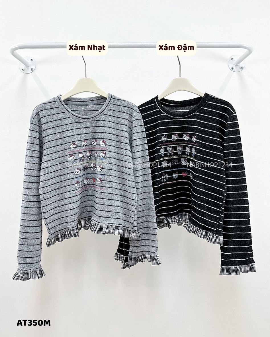 Áo Thun Số 350-M 393 TD Kẻ Lai Bèo Kitty