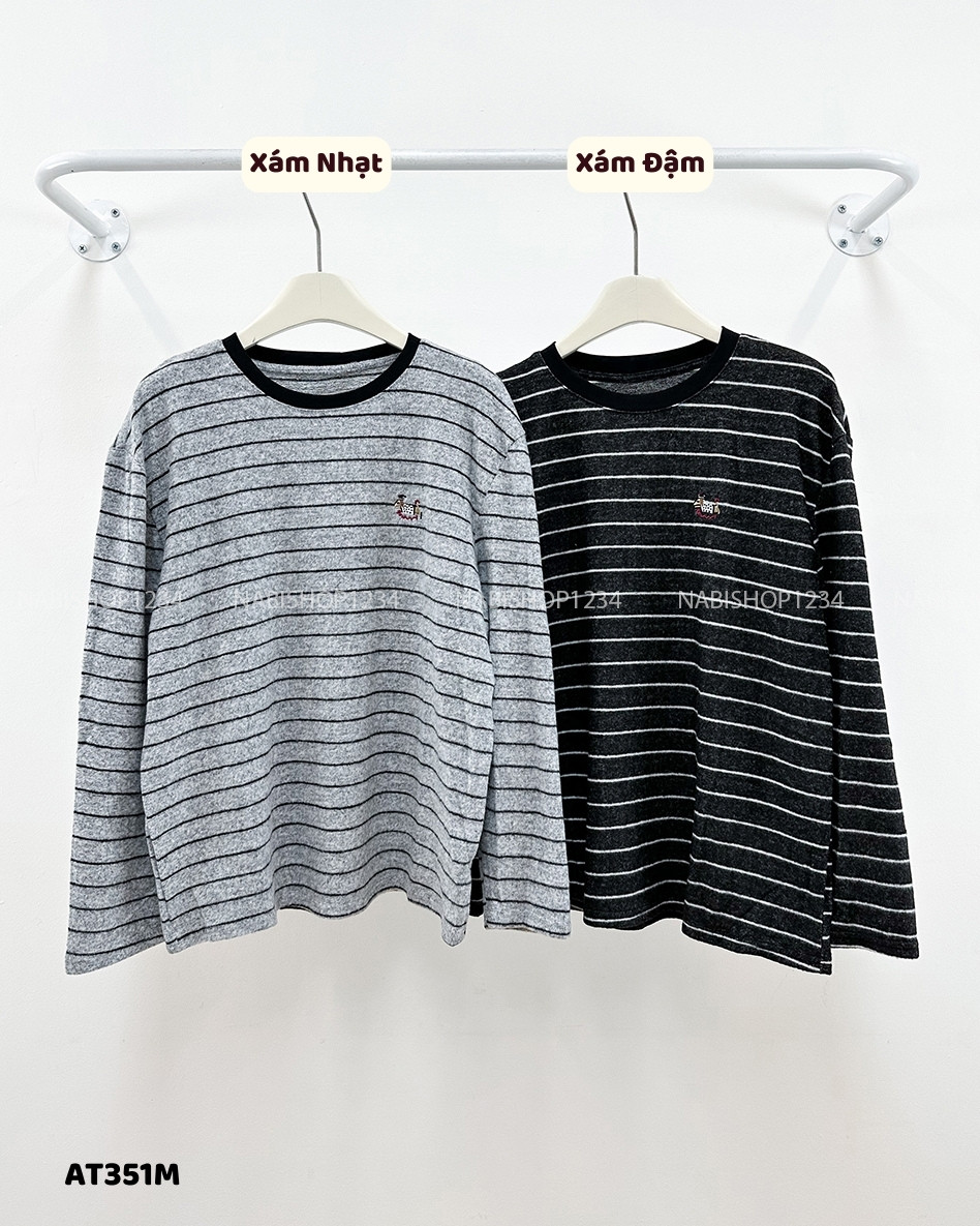 Áo Thun Số 351-M 3701 TD Kẻ Thêu Cún