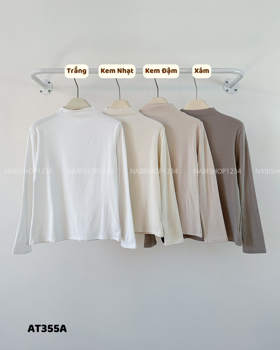 (G30K) Áo Thun Số 355-A 2036 TD Cổ Lọ Trơn