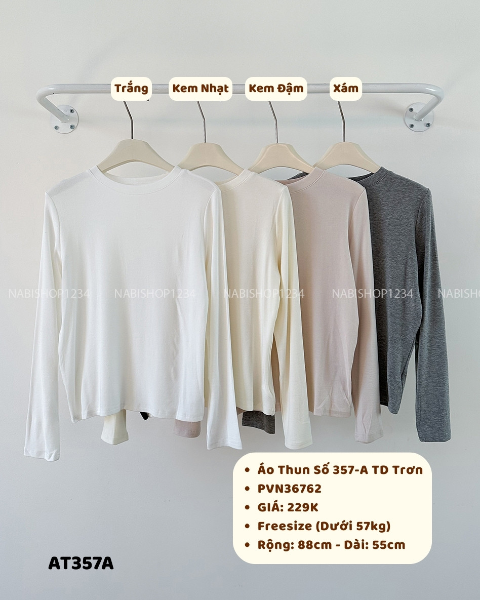 (G30K) Áo Thun Số 357-A 2275 TD Trơn