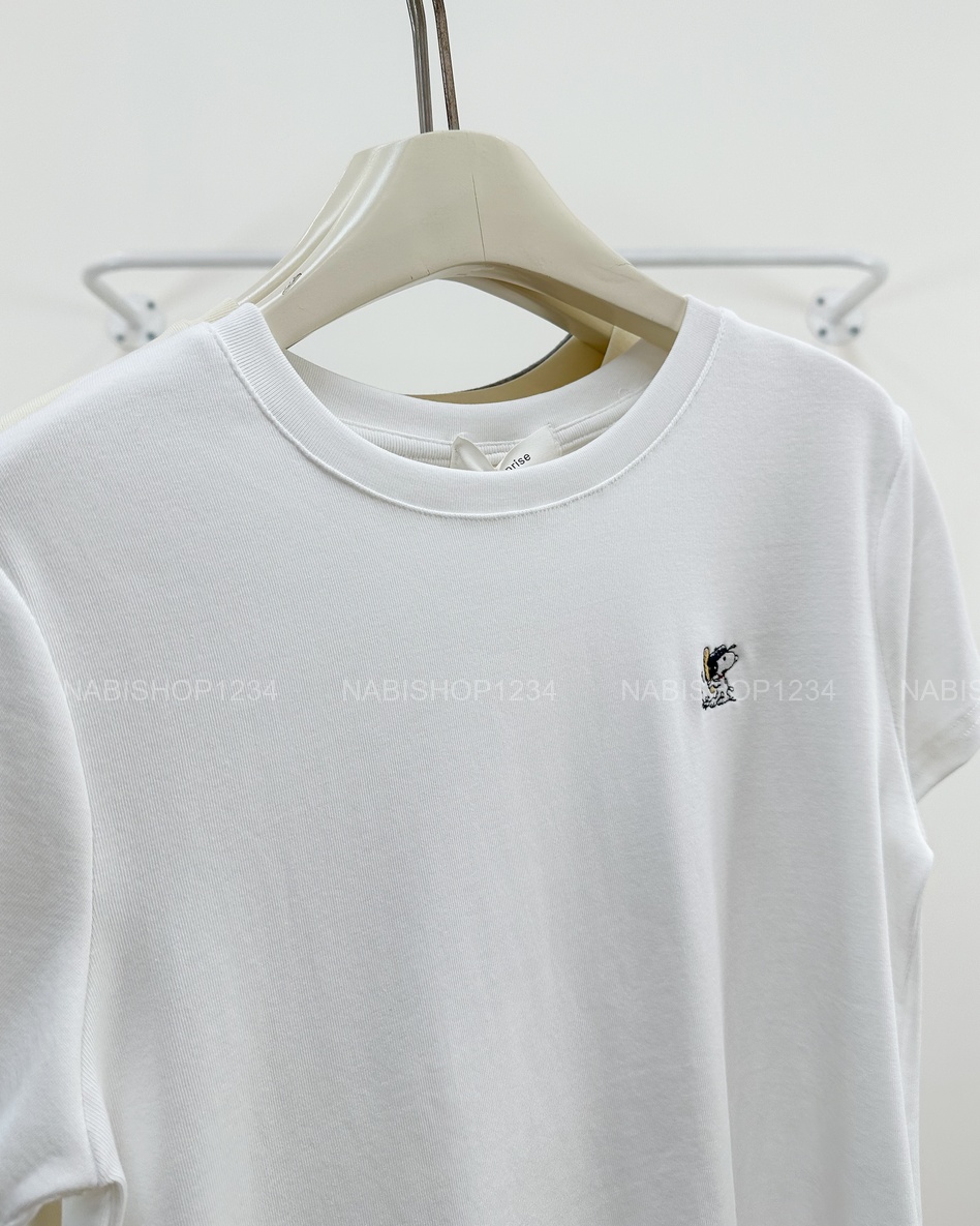 Áo Thun Số 359-M TN Thêu Snoopy
