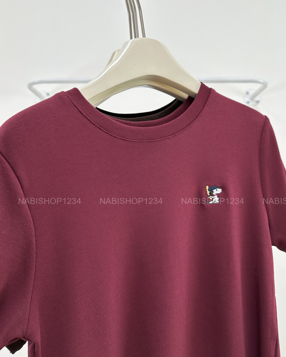 Áo Thun Số 359-M TN Thêu Snoopy