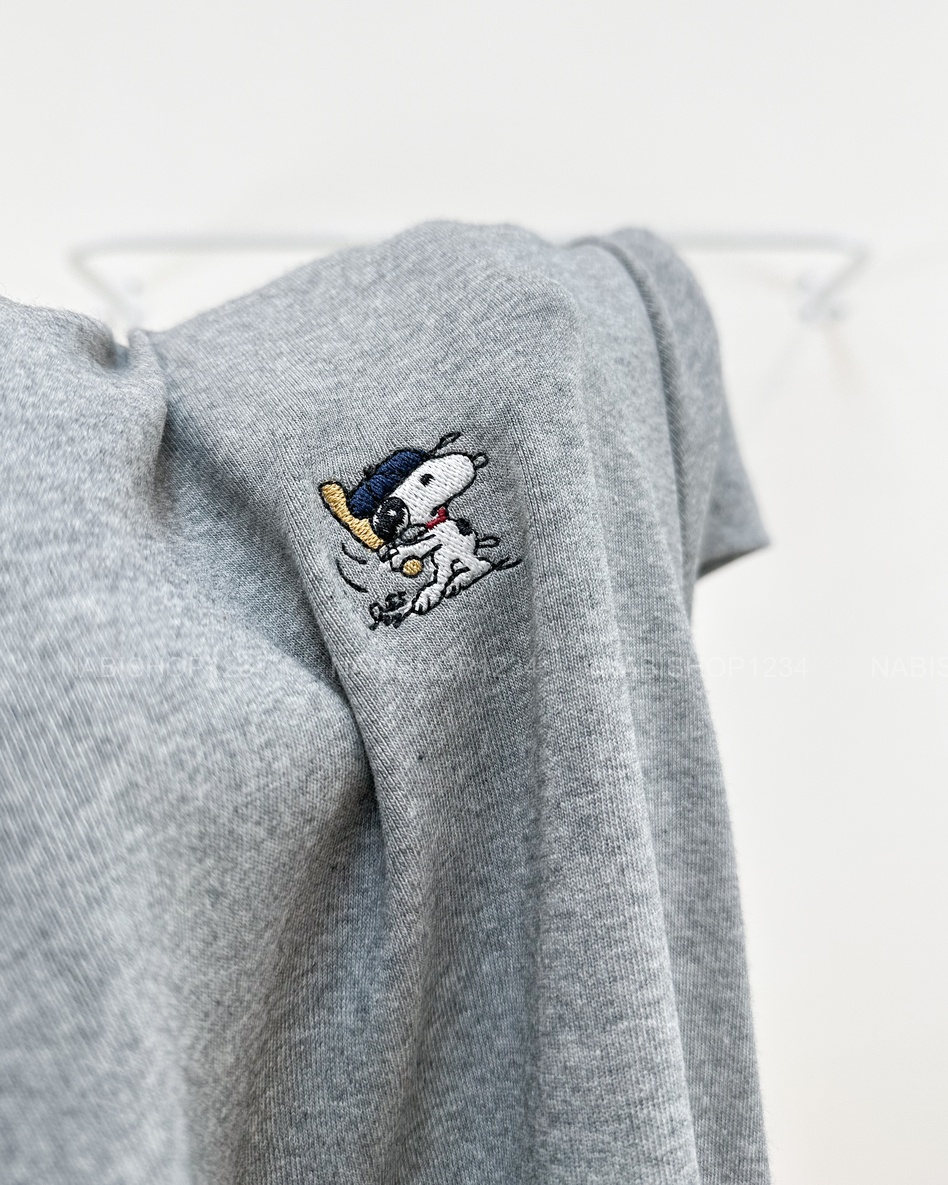 Áo Thun Số 359-M TN Thêu Snoopy