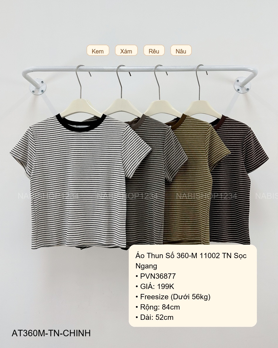Áo Thun Số 360-M 11002 TN Sọc Ngang
