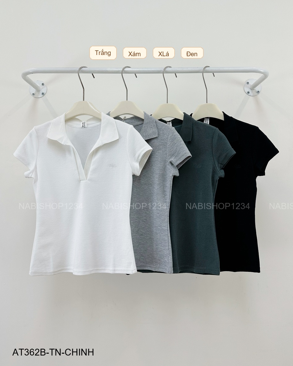 Áo Thun Số 362-B 3050 TN Polo Thêu Chữ