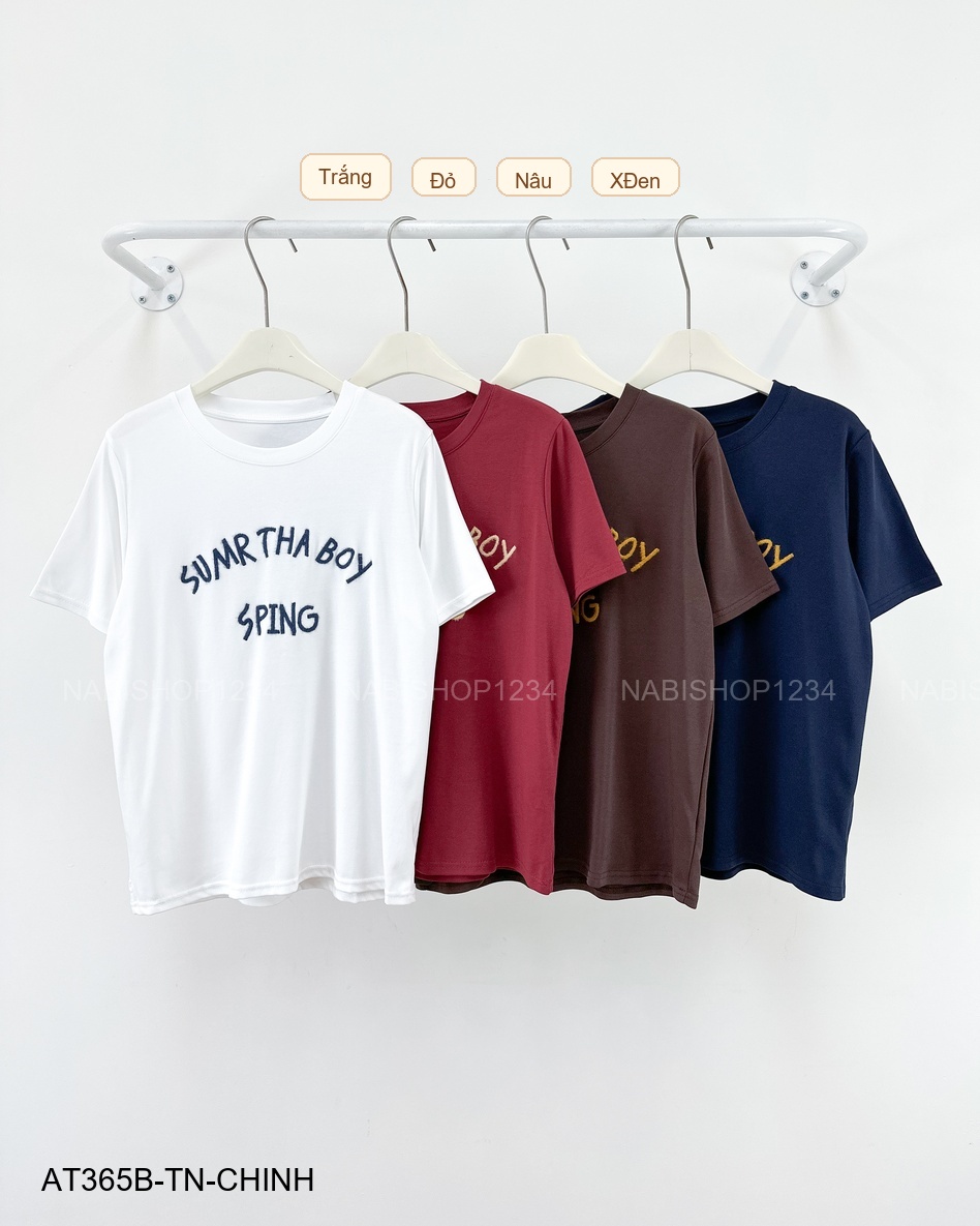 Áo Thun Số 365-B 9532 TN Thêu SPING