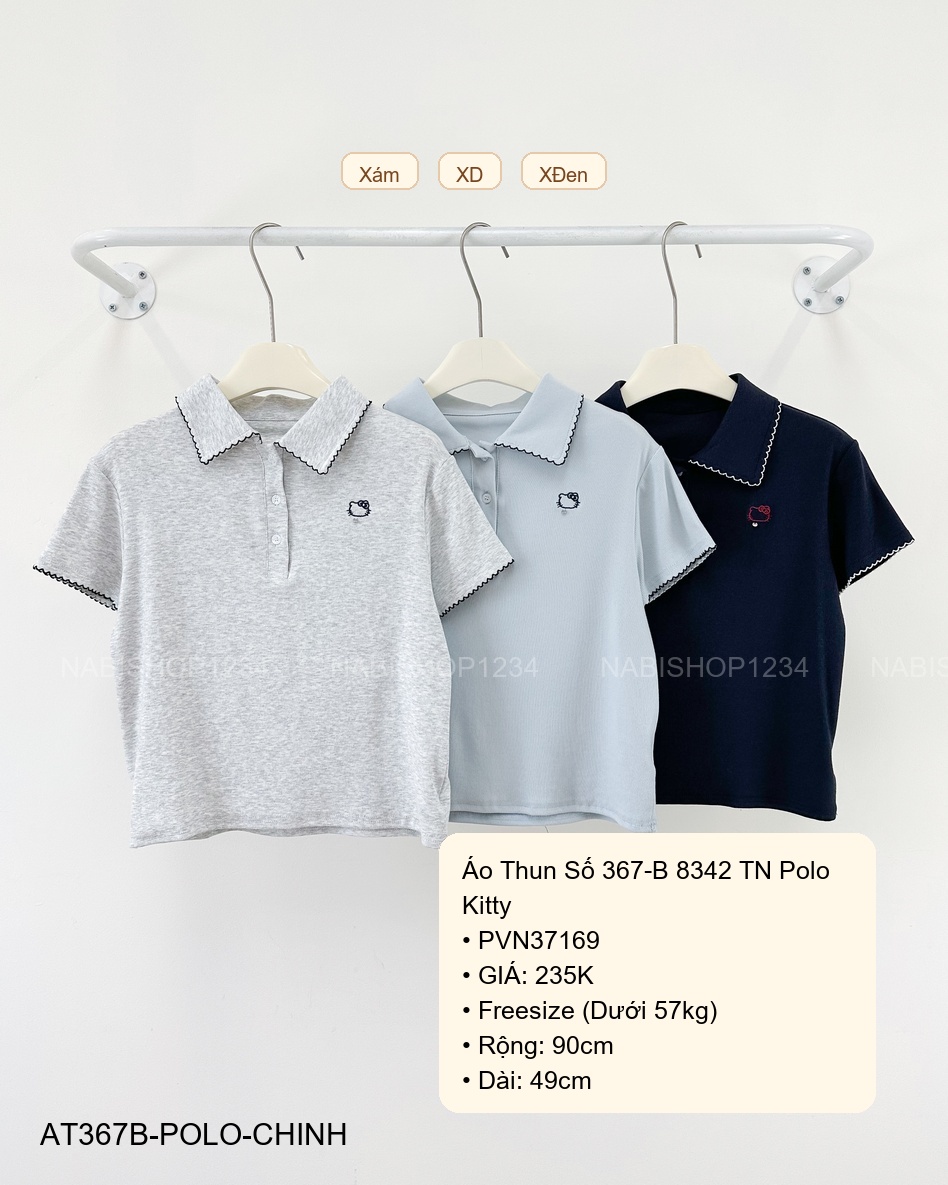 Áo Thun Số 367-B 8342 TN Polo Kitty