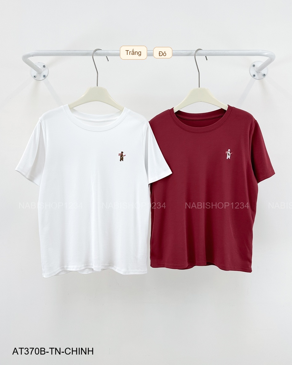 Áo Thun Số 370-B 9549 TN Thêu Gấu
