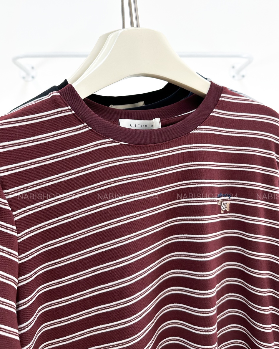 Áo Thun Số 371-D 1132 TN Kẻ Ngang Cún