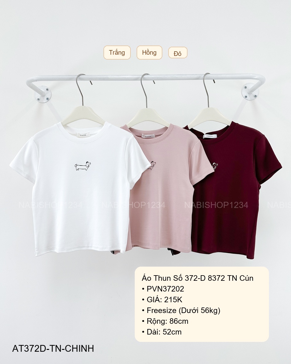 Áo Thun Số 372-D 8372 TN Cún