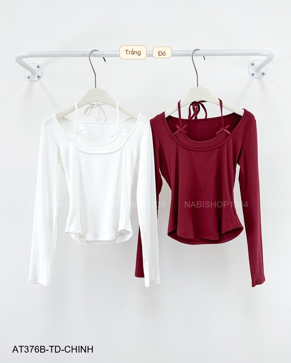 Áo Thun Số 376-B 6874 TD Cổ Yếm Nơ
