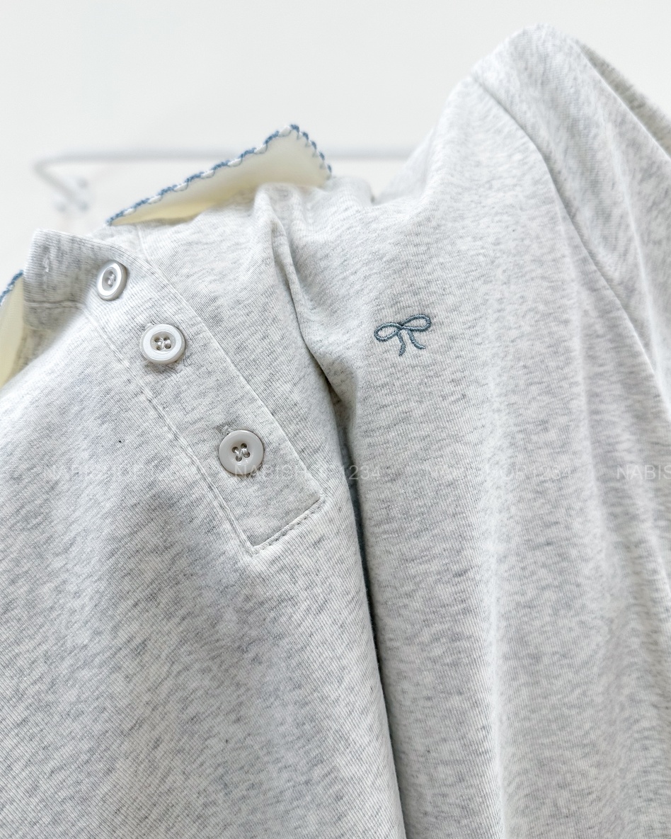 Áo Thun Số 377-B 8335 TN Polo Thêu Nơ