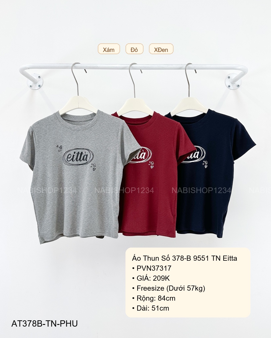 Áo Thun Số 378-B 9551 TN Eitta