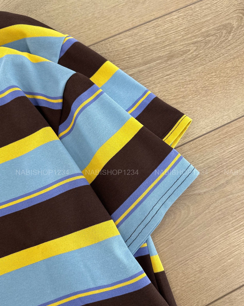 Áo Thun Số 385-B 8346 TN Polo Sọc Màu