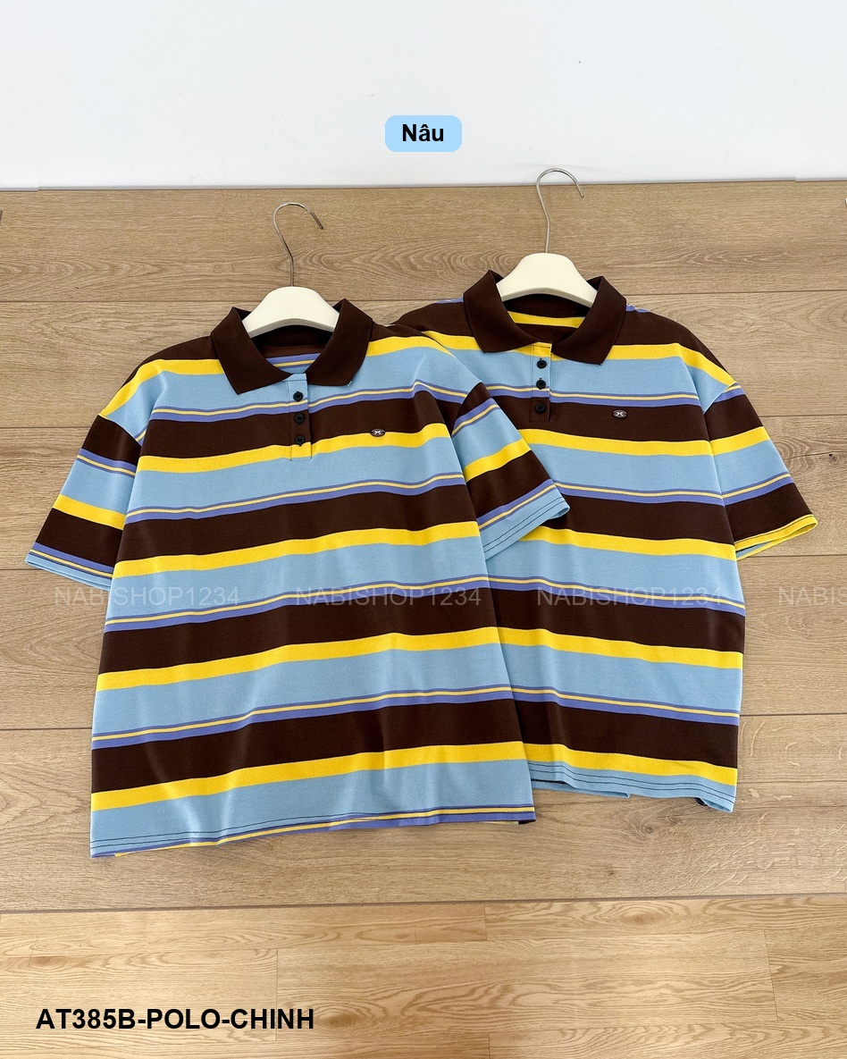 Áo Thun Số 385-B 8346 TN Polo Sọc Màu