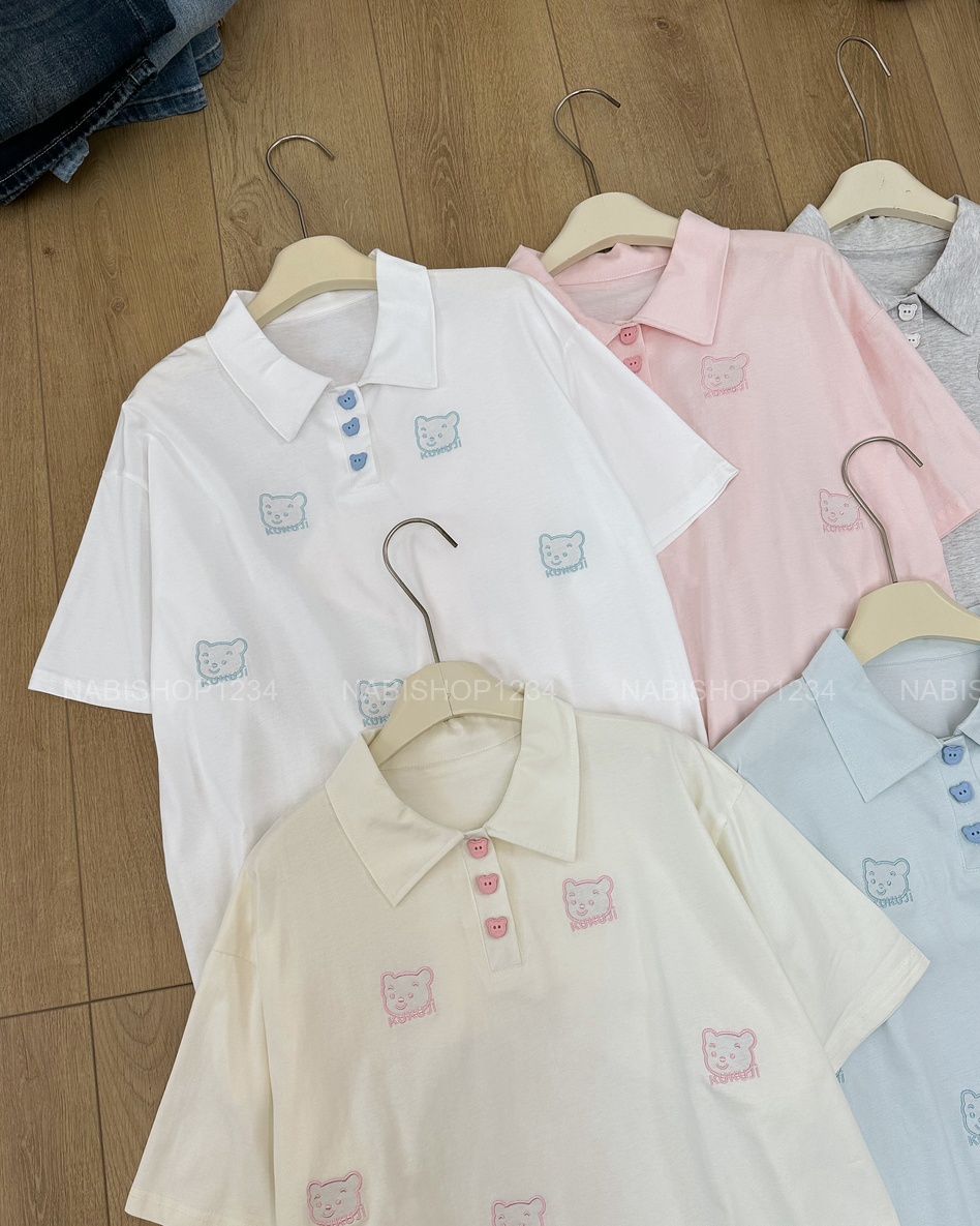 Áo Thun Số 7-M 8325 TN Polo Oversize Gấu