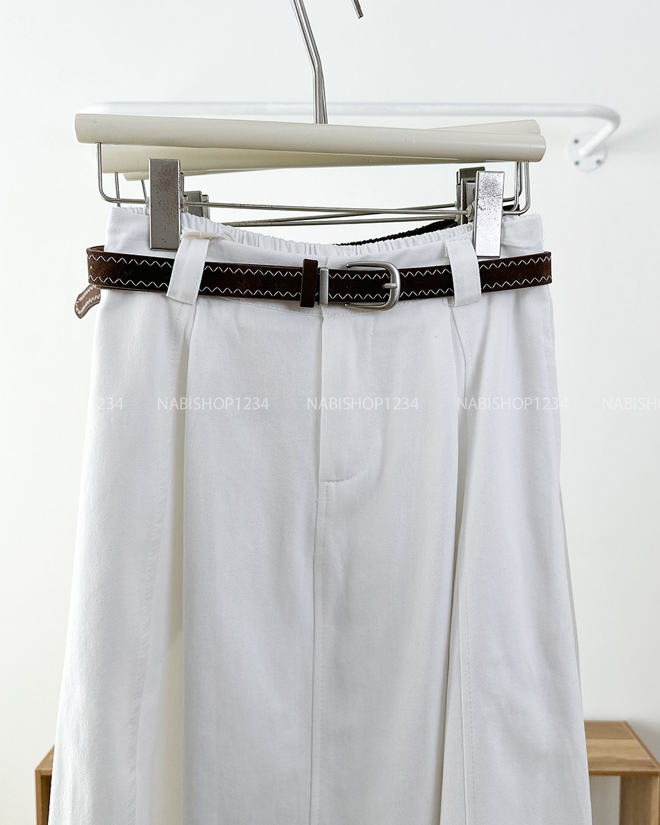 Chân Váy Số 325-M 25066 Dài Viền Giữa Đai To+Nịt
