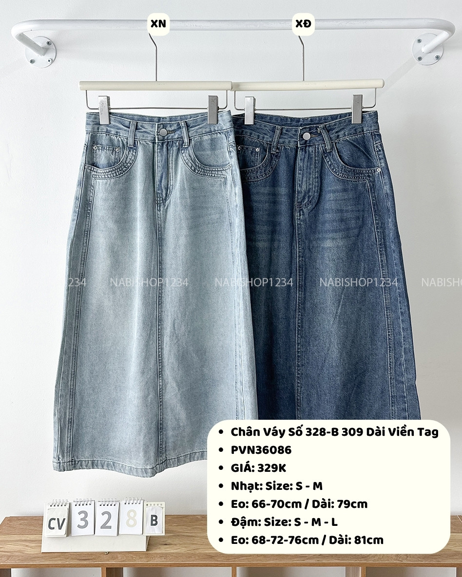 Chân Váy Số 328-B 309 Dài Viền Tag M