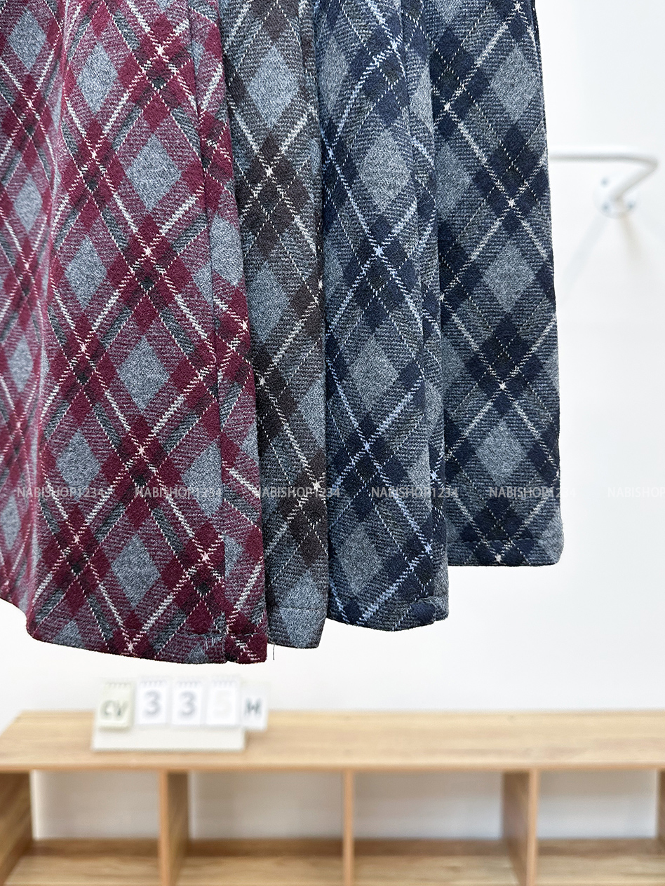 Chân Váy Số 335-M 621 Ngắn Dạ Chữ A Caro