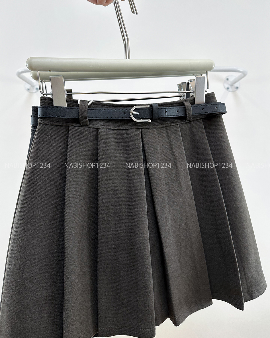 Chân Váy Số 338-M 869 Dạ Xếp Ly + Nịt