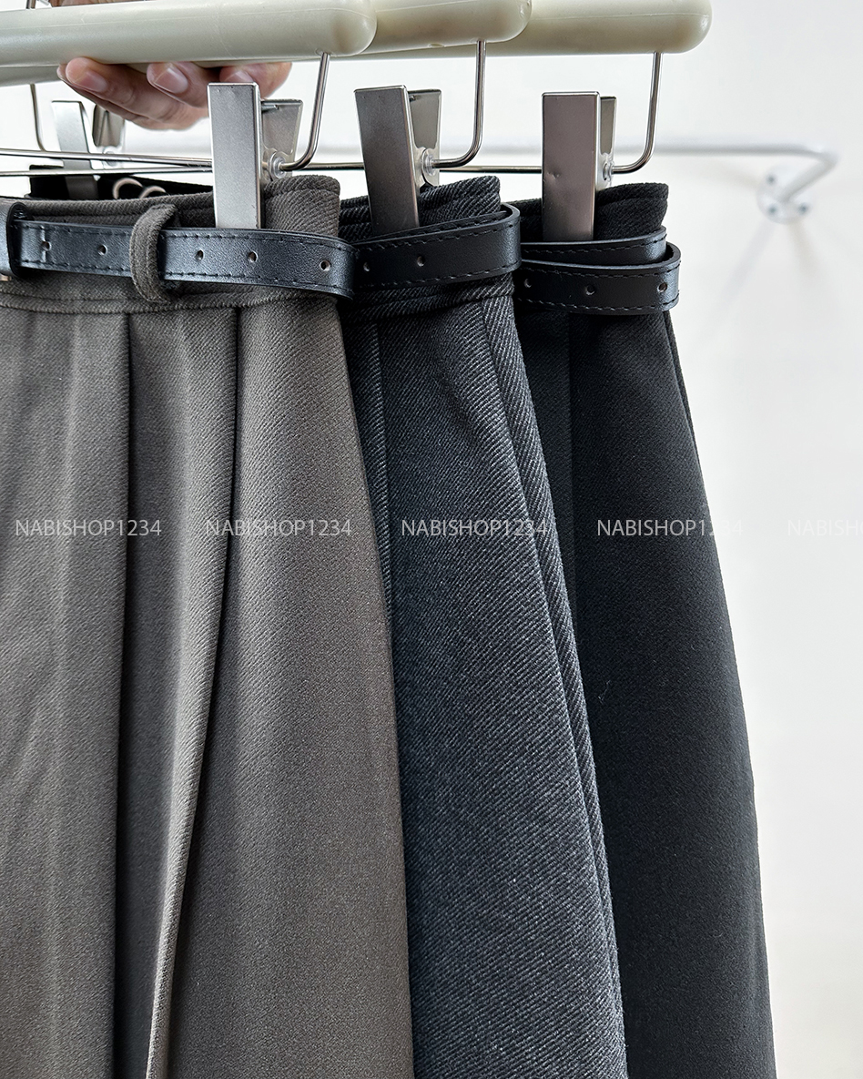 Chân Váy Số 338-M 869 Dạ Xếp Ly + Nịt