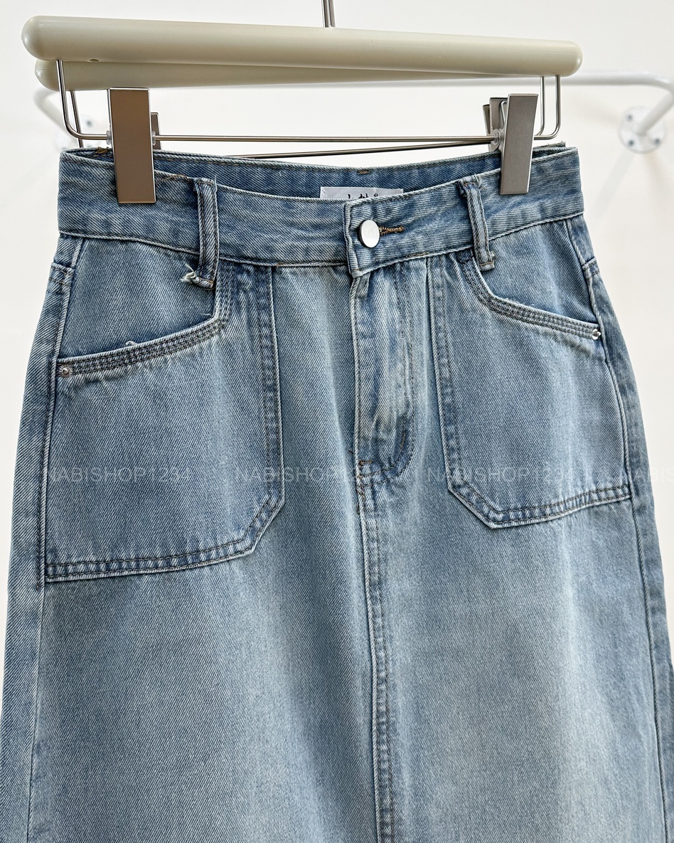 Chân Váy Số 340-A 305 Dài Jean 2 Túi
