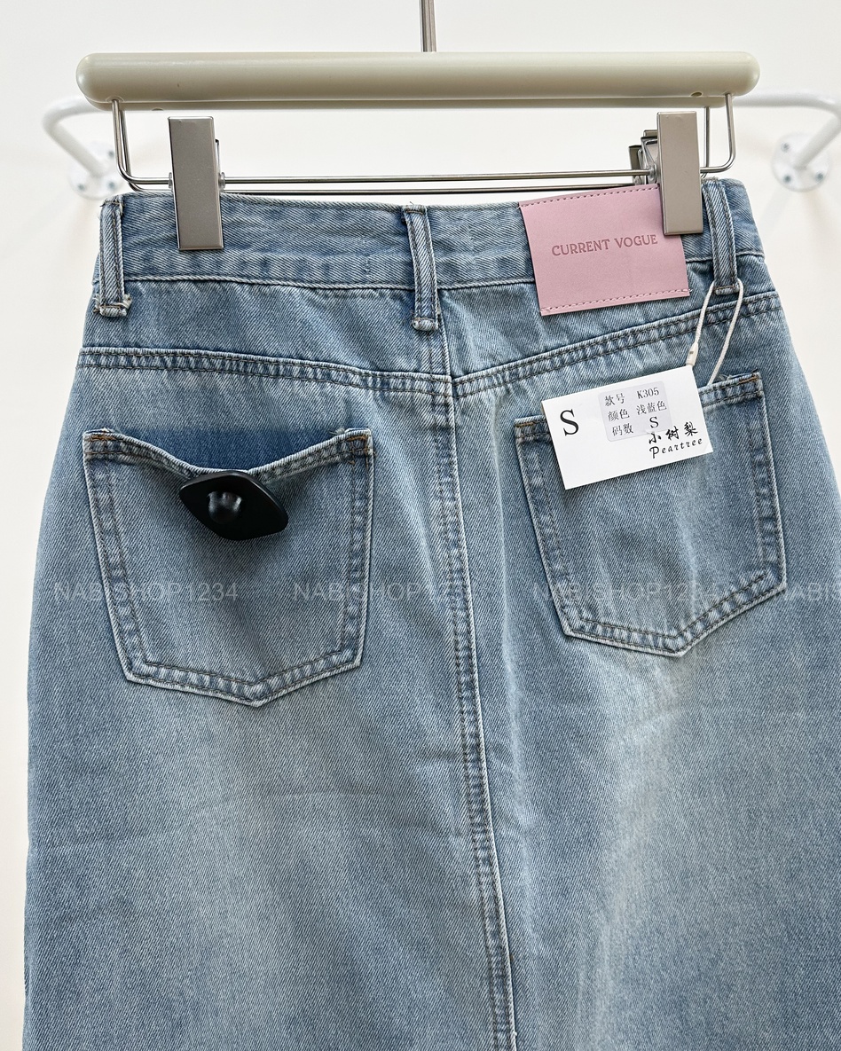 Chân Váy Số 340-A 305 Dài Jean 2 Túi