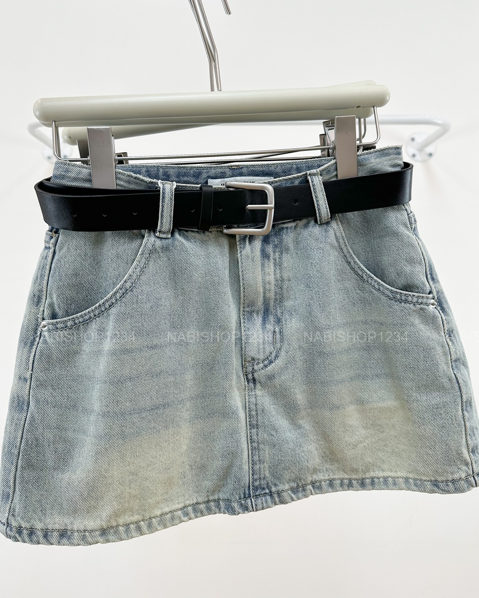 Chân Váy Số 343-B 6025 Ngắn Jean Trơn+Nịt