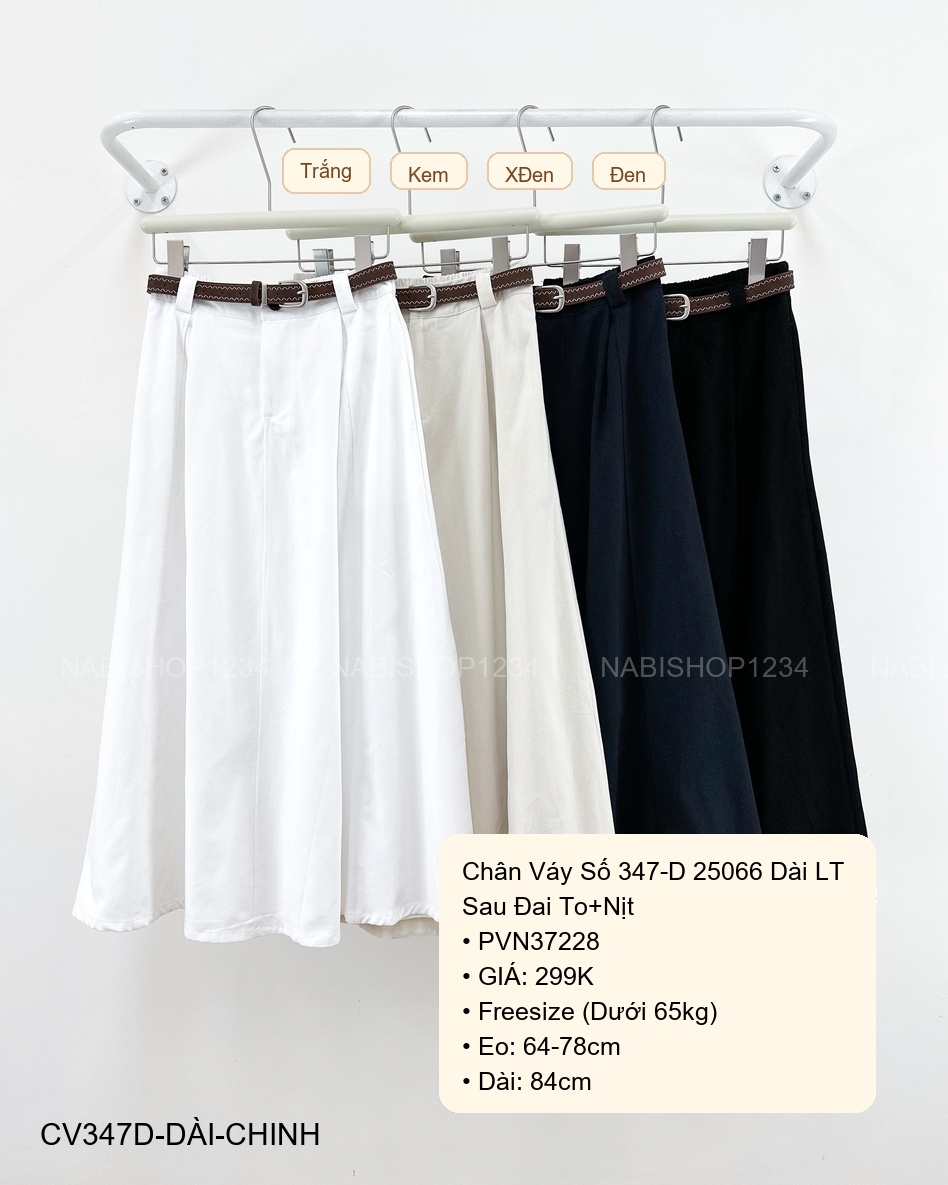 Chân Váy Số 347-D 25066 Dài LT Sau Đai To+Nịt