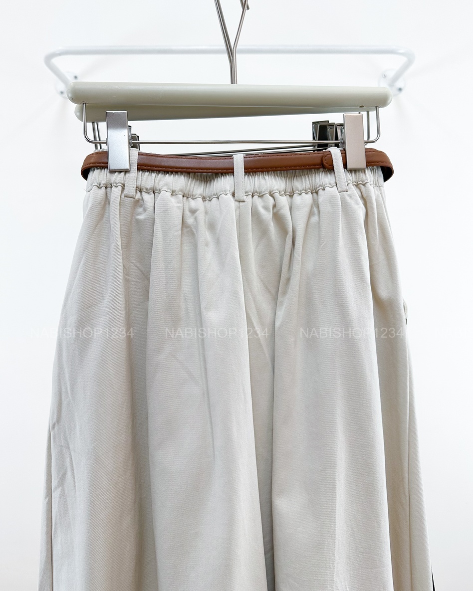Chân Váy Số 348-D 19023 Dài LT Sau Túi Khuy+Nịt