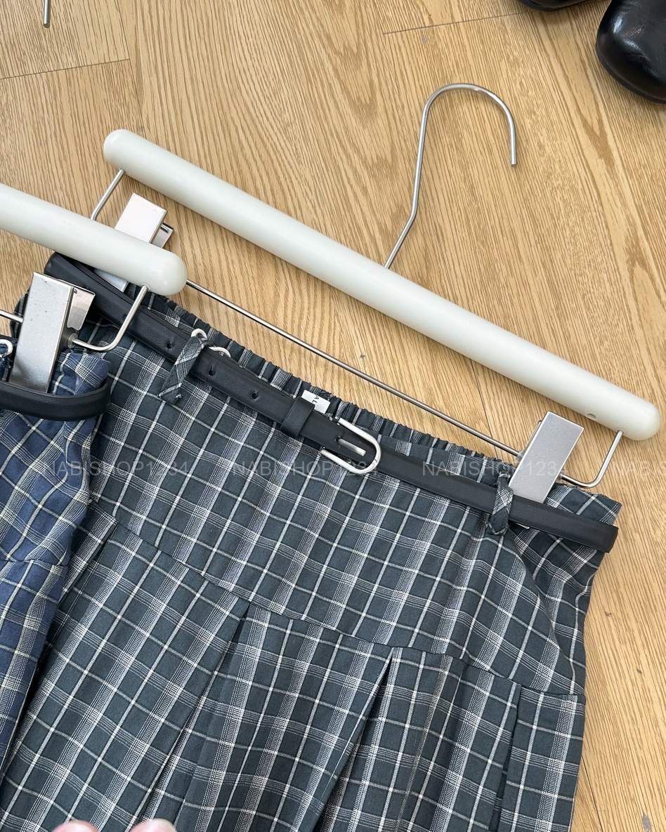 Chân Váy Số 354-D 6130 Dài Caro+Nịt