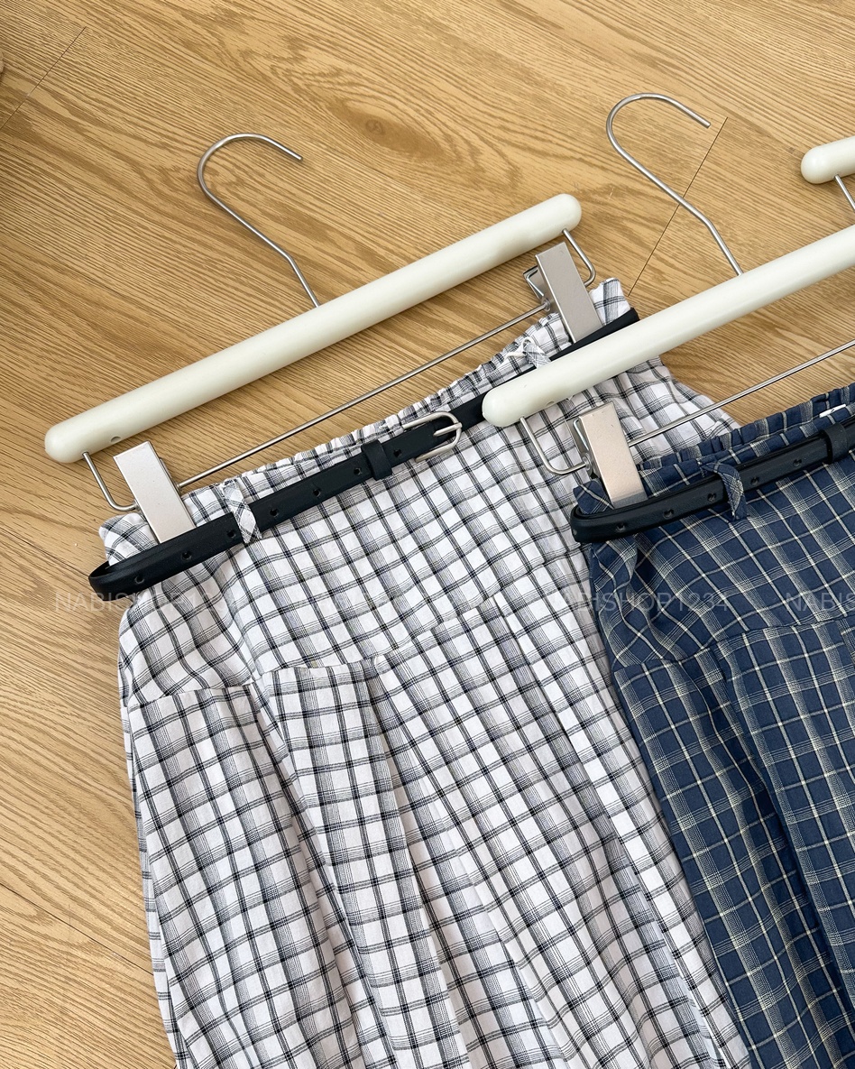 Chân Váy Số 354-D 6130 Dài Caro+Nịt